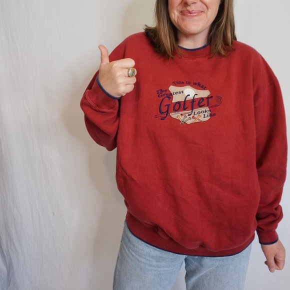 M&C Sport unisex xl worlds greatest golfer vintage crewneck sweatshirt - Picture 1 of 8